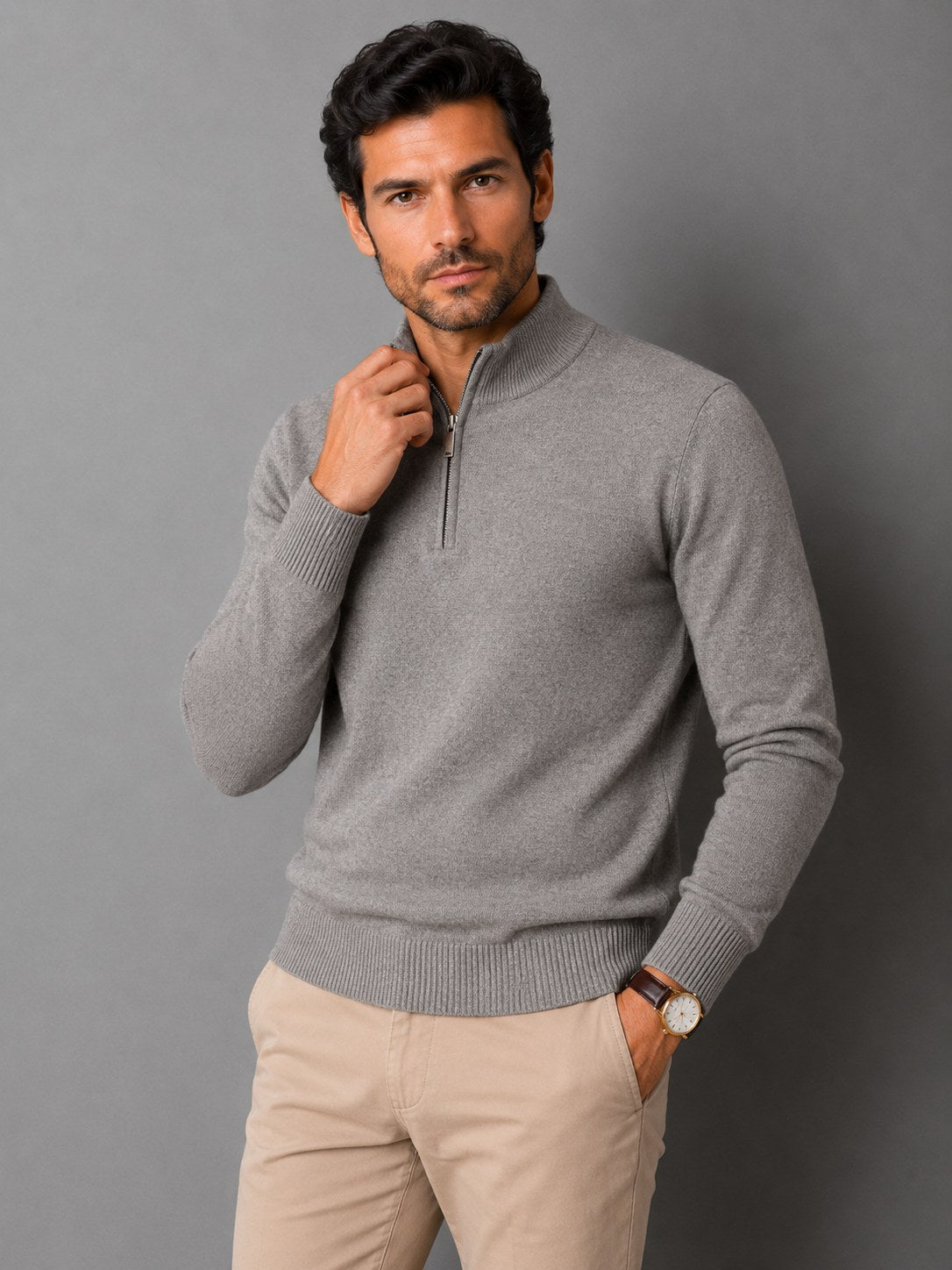 mens-half-zip-cotton-jumper-ludgate
