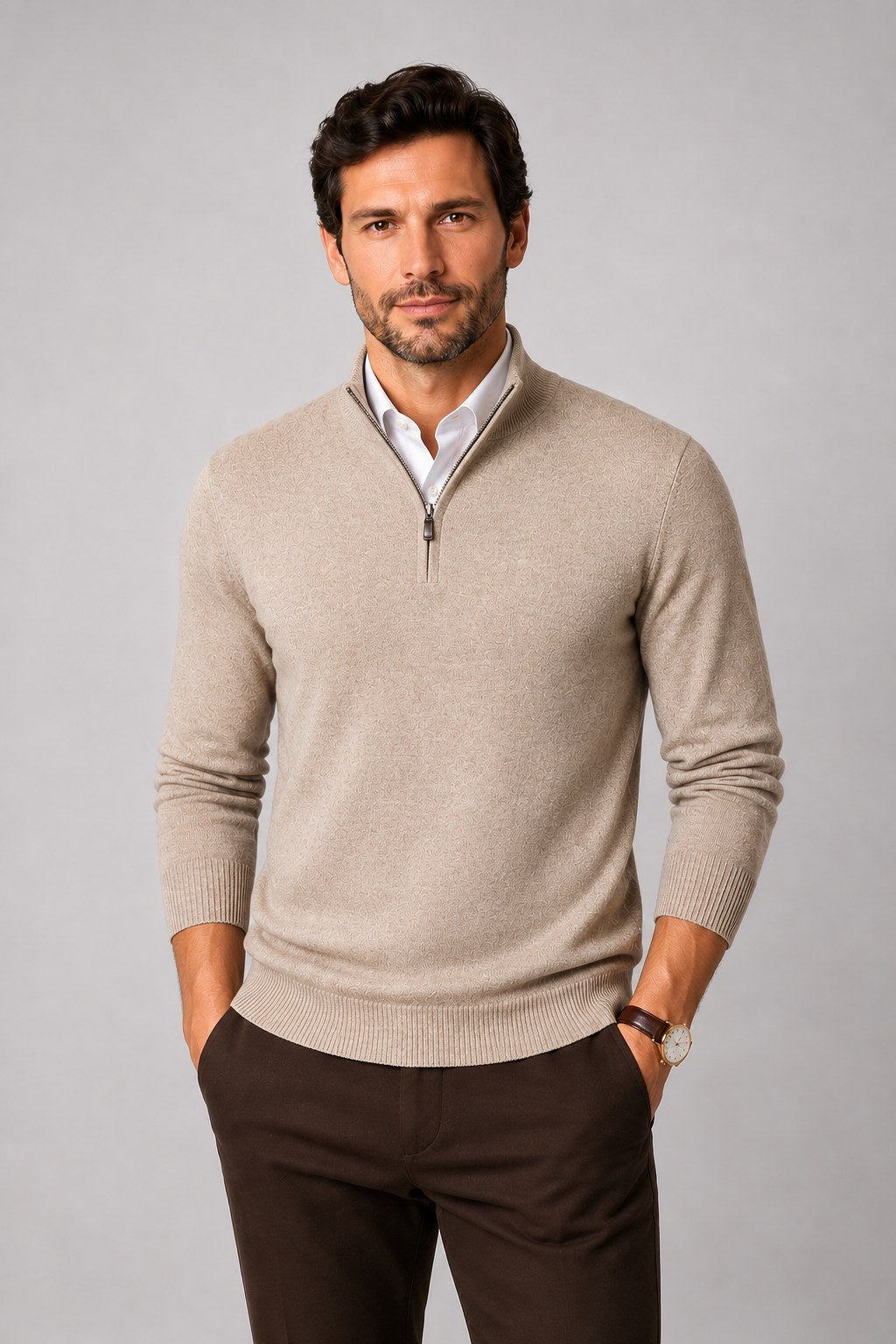 mens-half-zip-cotton-jumper-ludgate