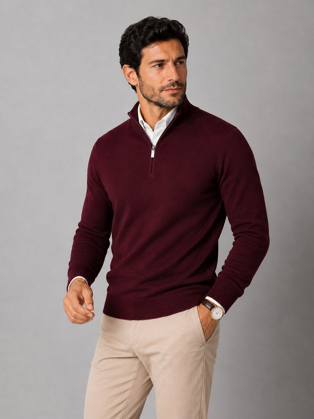 mens-half-zip-cotton-jumper-ludgate