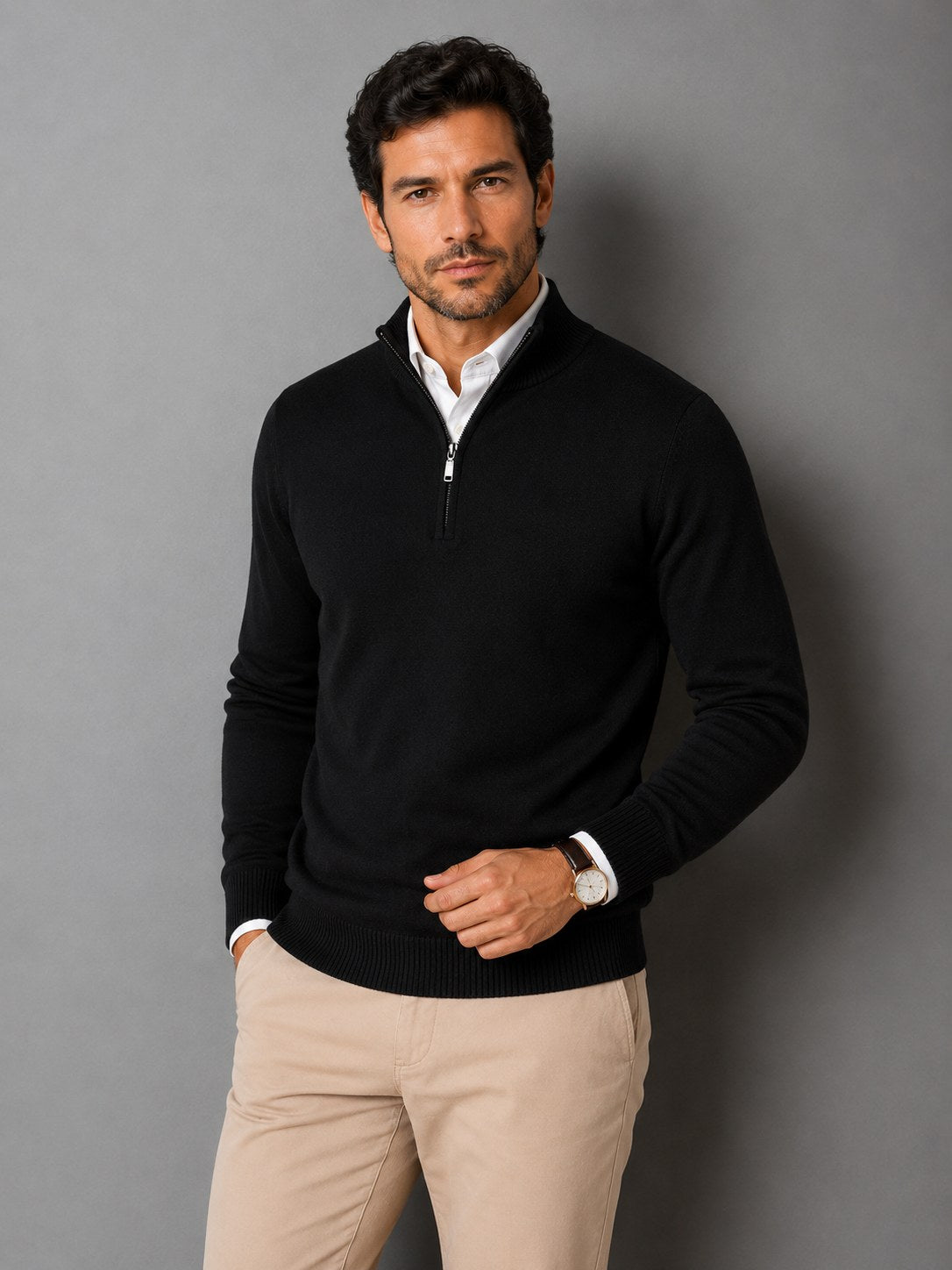 mens-half-zip-cotton-jumper-ludgate