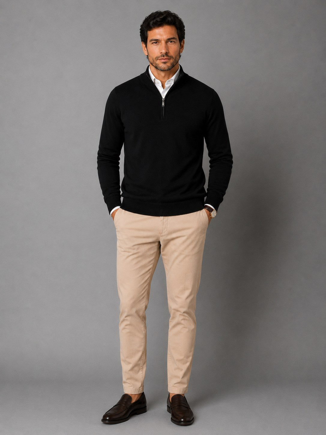 mens-half-zip-cotton-jumper-ludgate