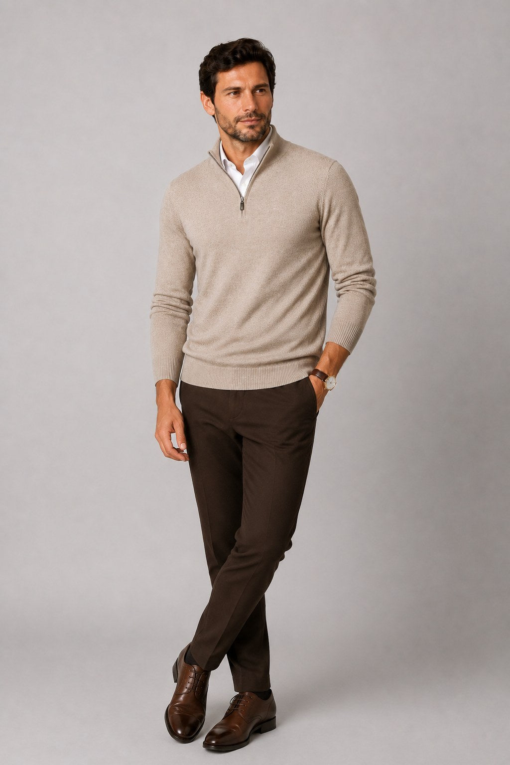 mens-half-zip-cotton-jumper-ludgate
