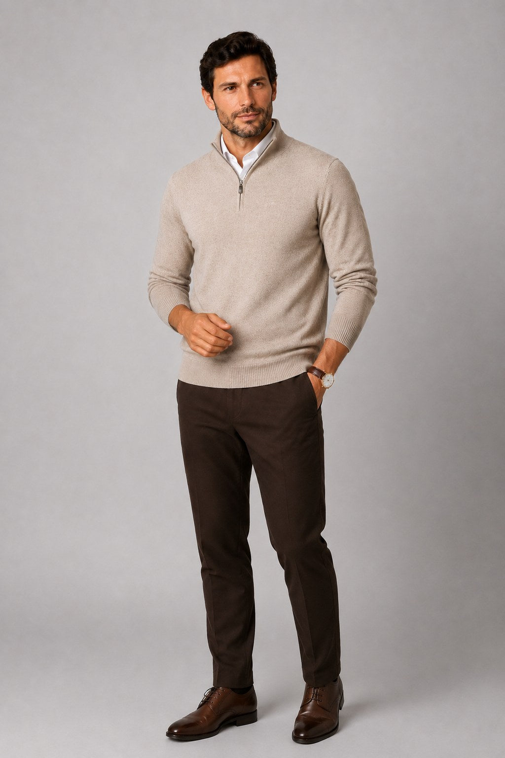 mens-half-zip-cotton-jumper-ludgate
