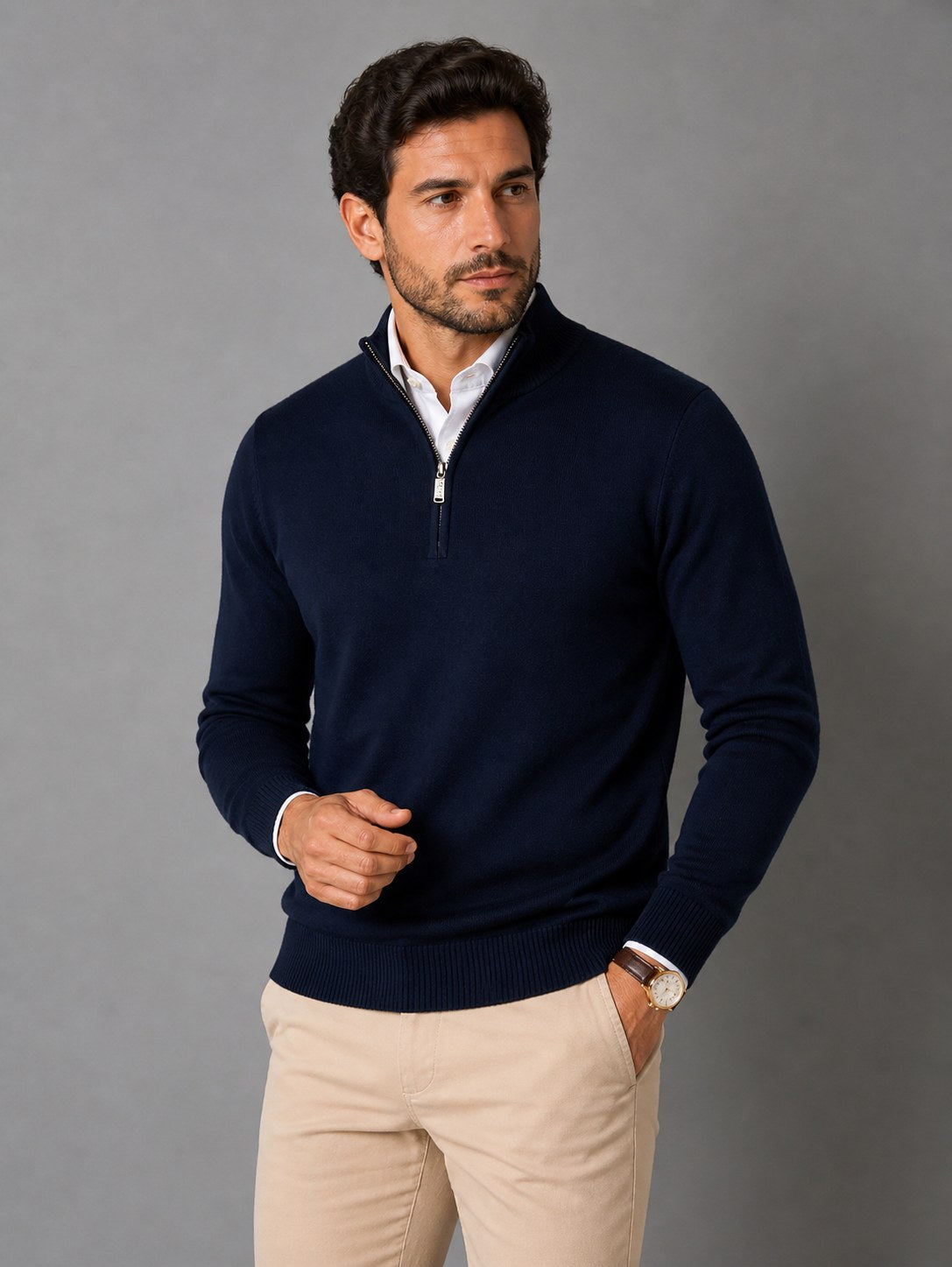 mens-half-zip-cotton-jumper-ludgate