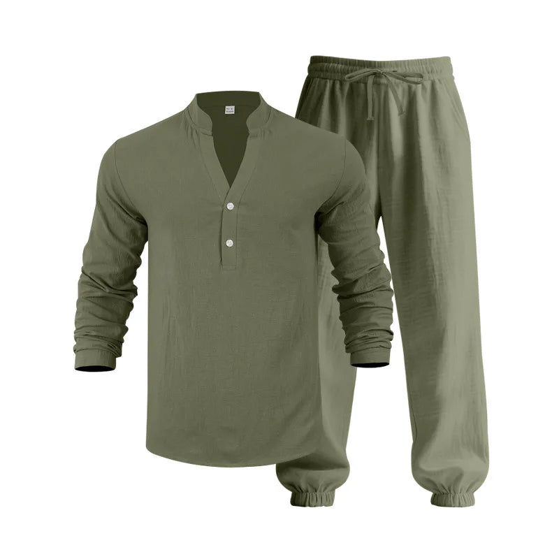 mens-linen-blend-henley-shirt-jogger-trouser-set-the-fowey