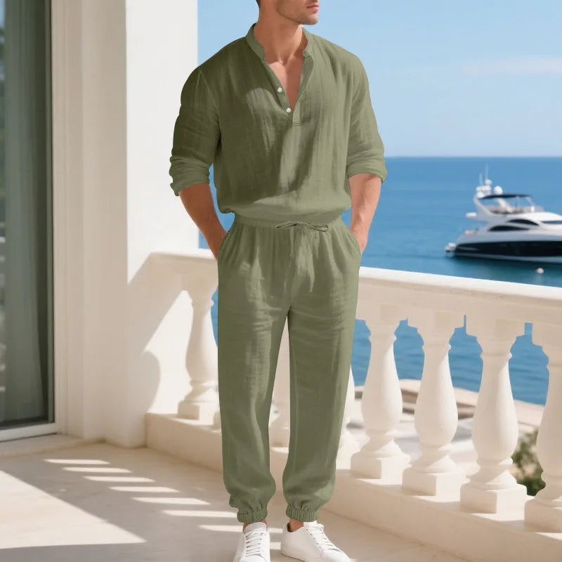 mens-linen-blend-henley-shirt-jogger-trouser-set-the-fowey
