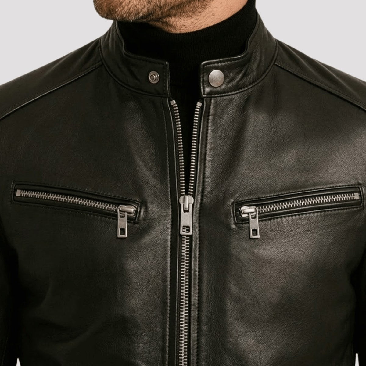 mens-mandarin-collar-biker-jacket
