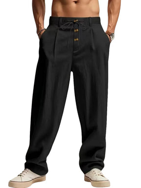 mens-pleated-linen-blend-straight-trousers-bakewell