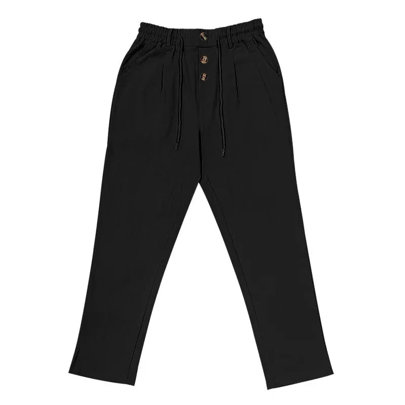 mens-pleated-linen-blend-straight-trousers-bakewell