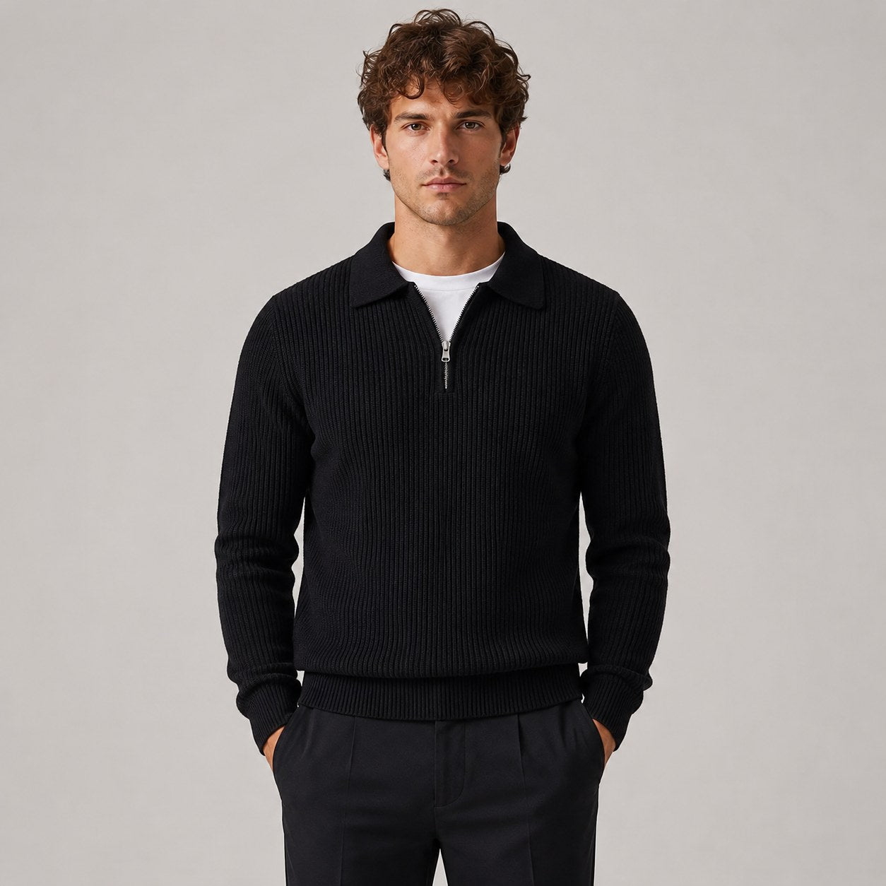 mens-quarter-zip-ribbed-knit-jumper-bramshill