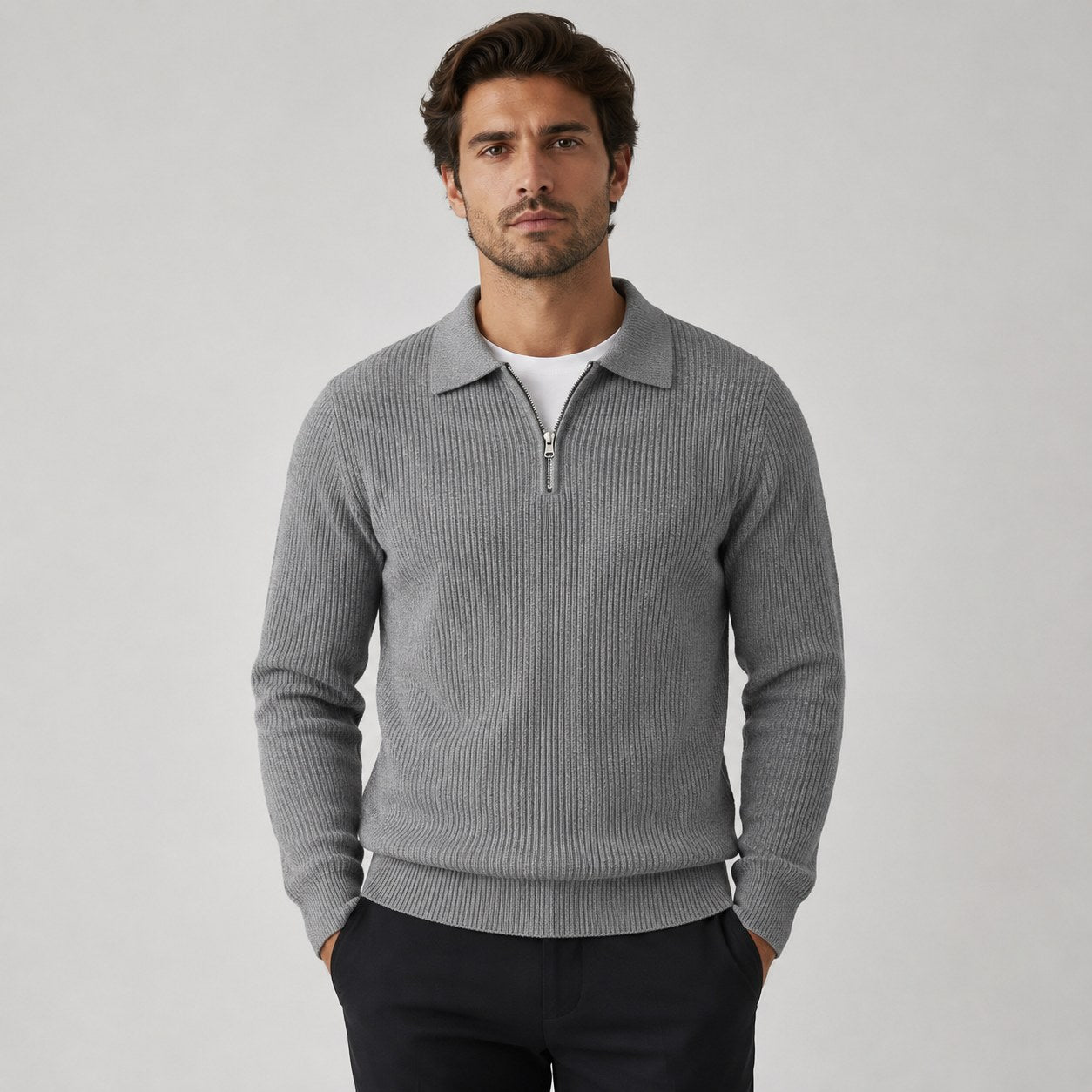 mens-quarter-zip-ribbed-knit-jumper-bramshill
