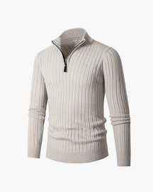 mens-ribbed-half-zip-jumper