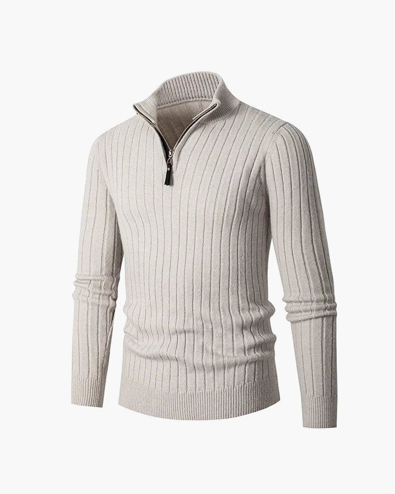 mens-ribbed-half-zip-jumper