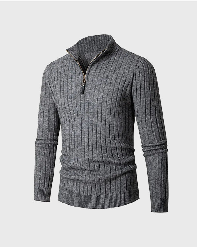mens-ribbed-half-zip-jumper