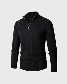 mens-ribbed-half-zip-jumper