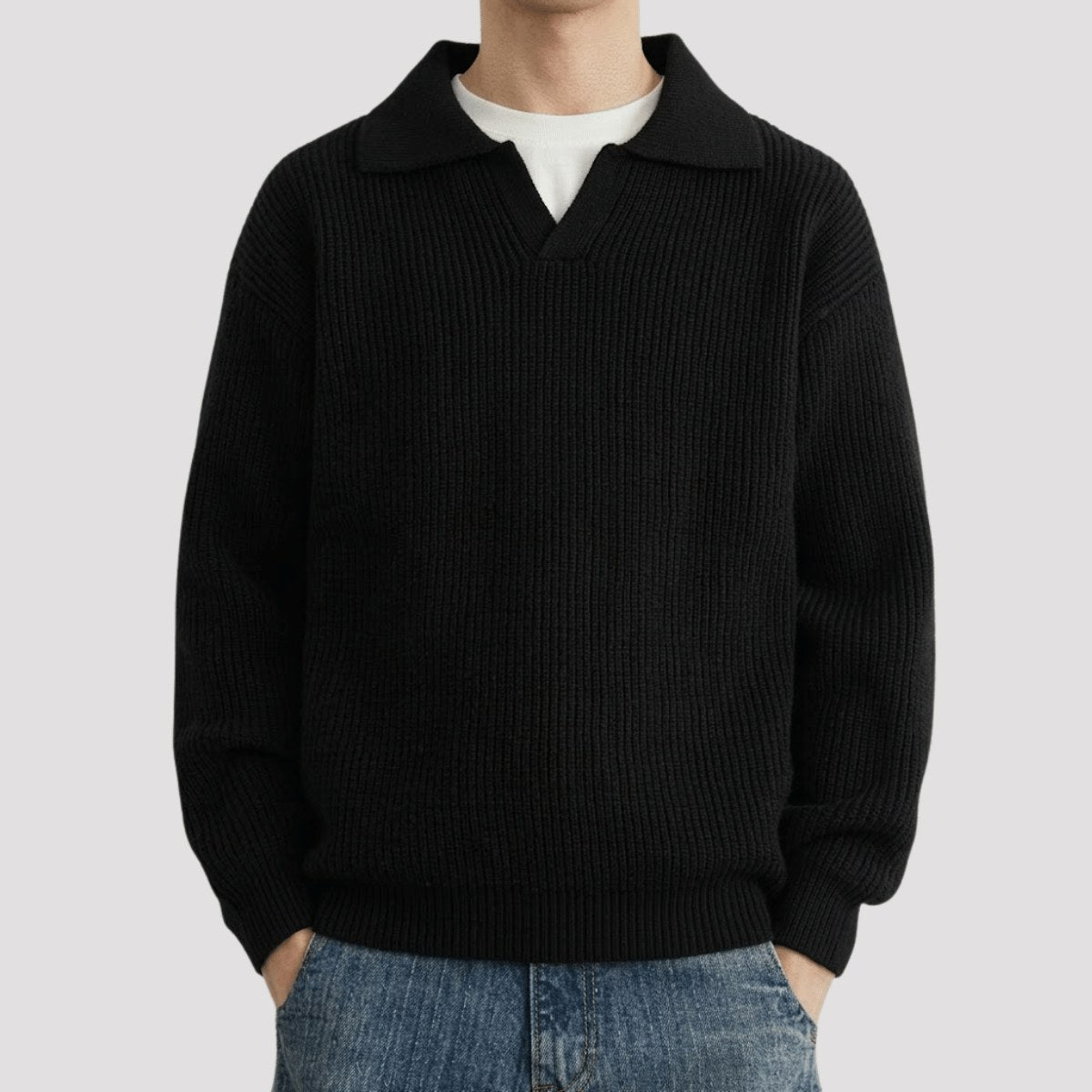 mens-ribbed-knit-polo-shirt-haverbrack