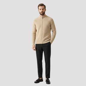 mens-ribbed-knit-zip-cardigan-and-trousers-set