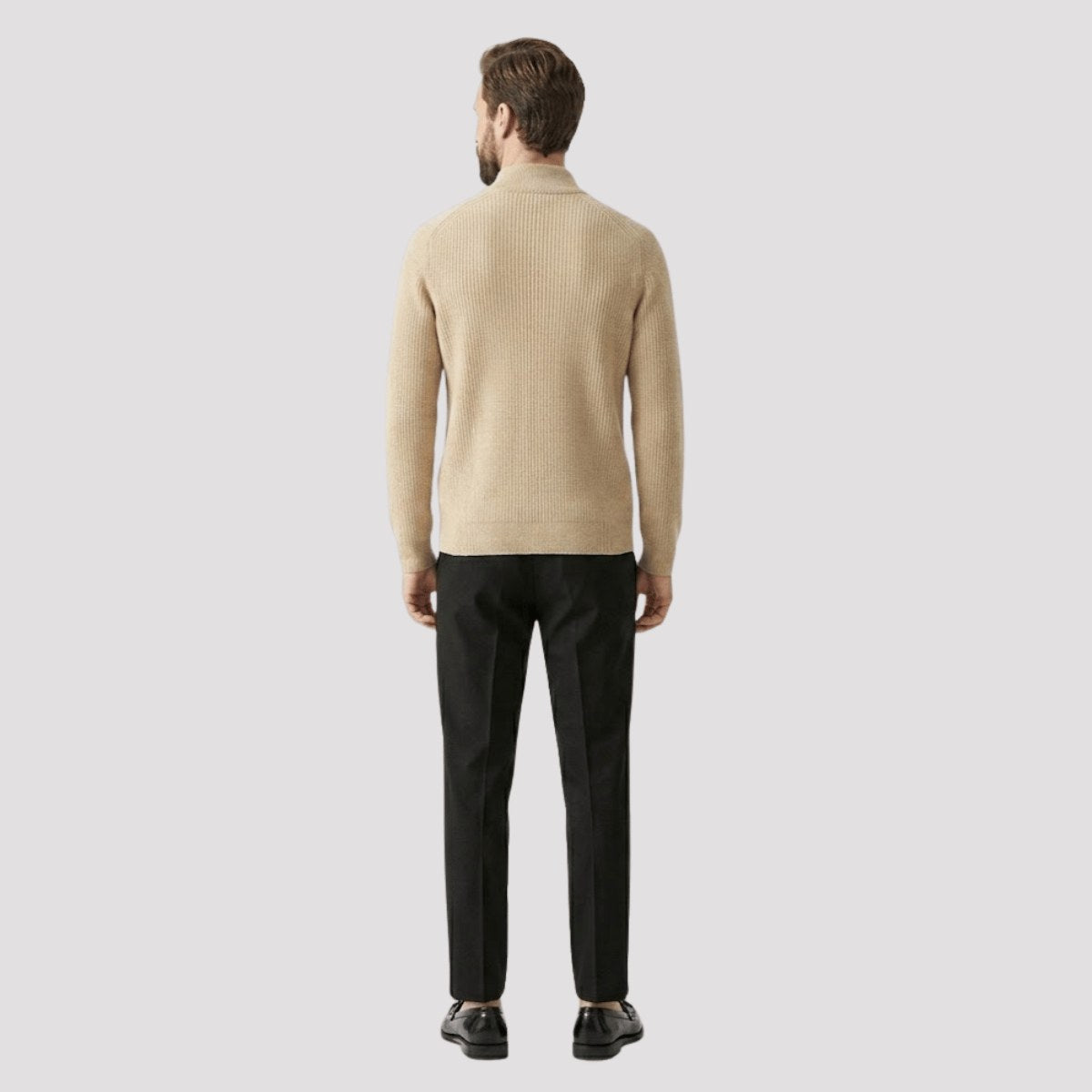 mens-ribbed-knit-zip-cardigan-and-trousers-set