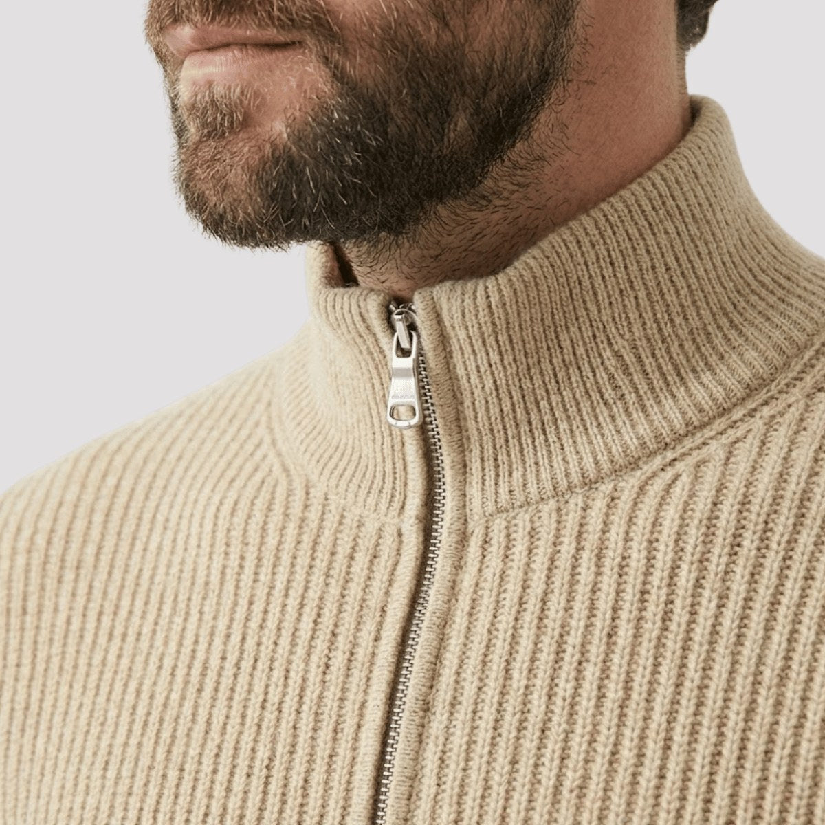 mens-ribbed-knit-zip-cardigan-and-trousers-set