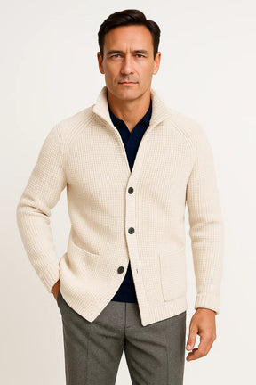 mens-shawl-collar-waffle-knit-cardigan