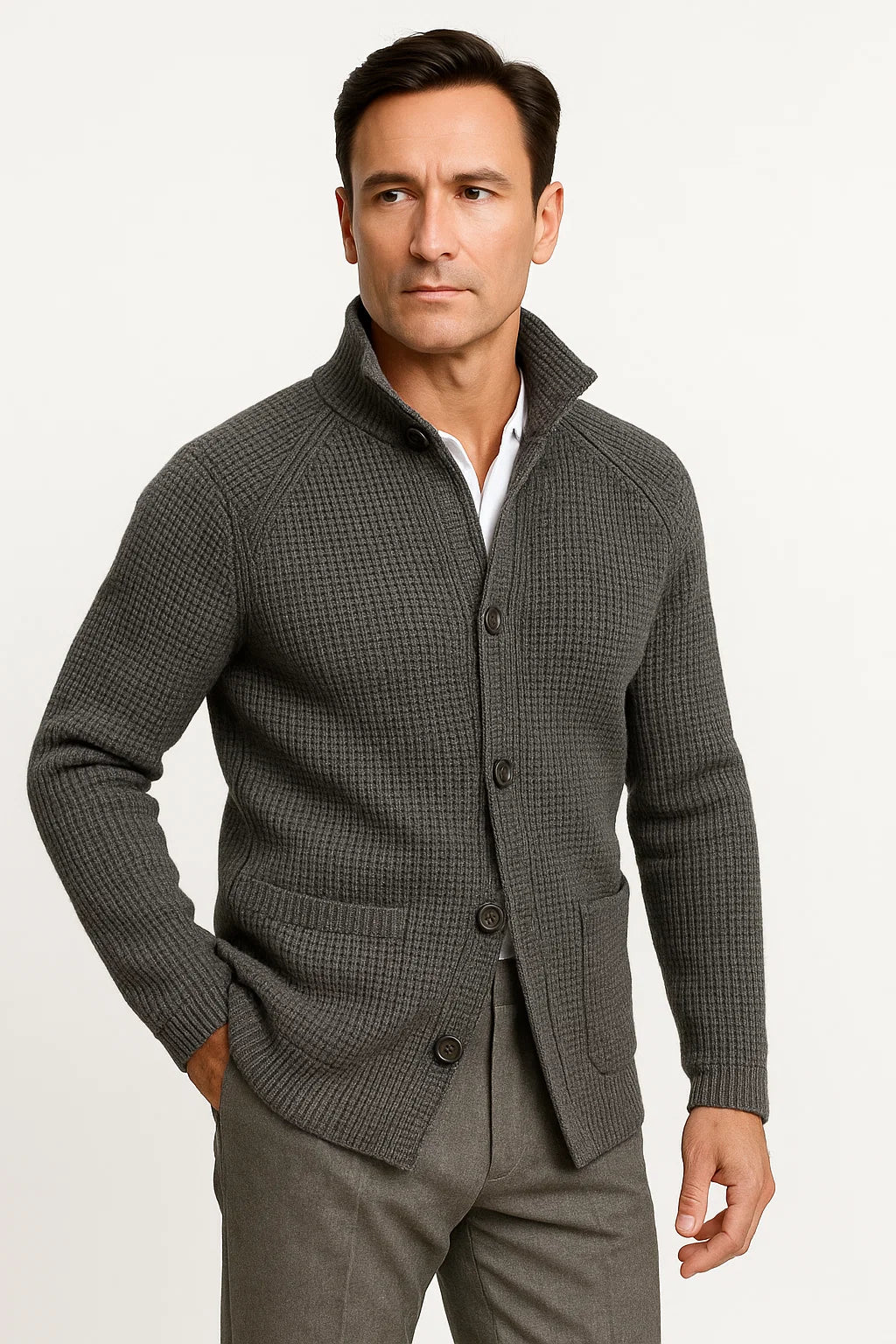 mens-shawl-collar-waffle-knit-cardigan