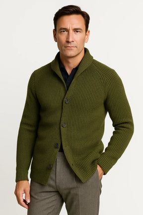 mens-shawl-collar-waffle-knit-cardigan