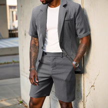 mens-short-sleeve-check-blazer-and-shorts-co-ord-set-ravello