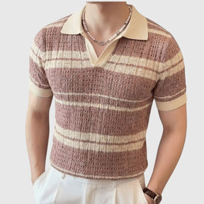 mens-short-sleeve-open-collar-knitted-polo-shirt-bordighera