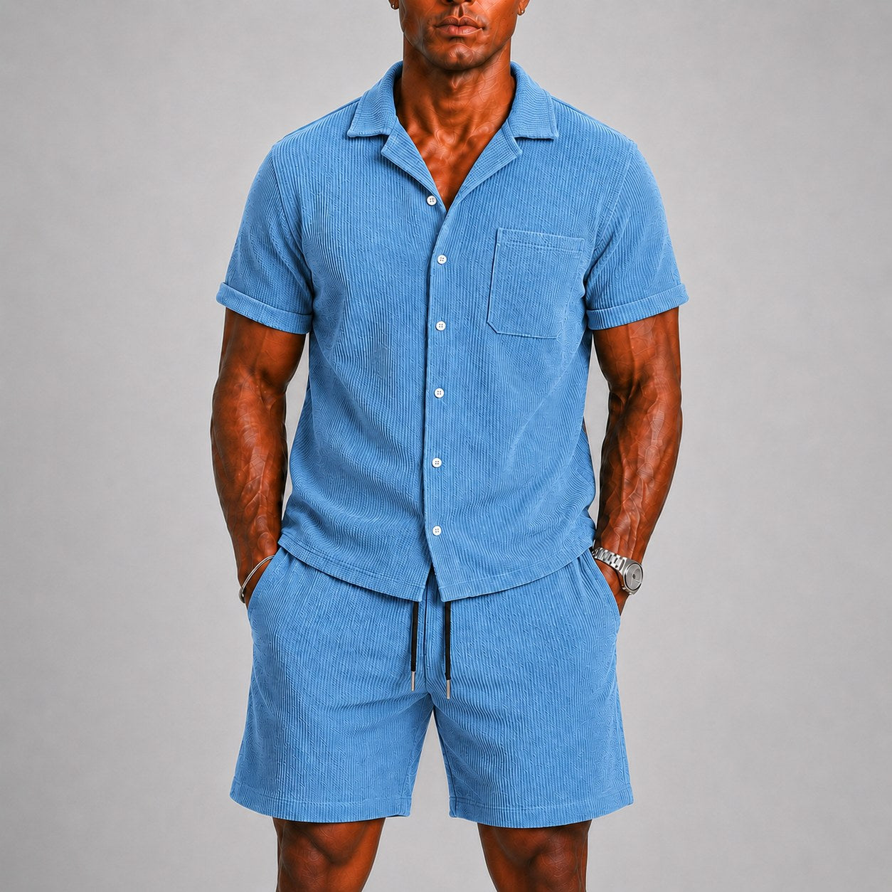 mens-short-sleeve-ribbed-shirt-shorts-co-ord-set-serifos