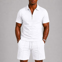mens-short-sleeve-zip-polo-shirt-shorts-coord-set-formentera