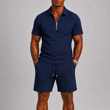 mens-short-sleeve-zip-polo-shirt-shorts-coord-set-formentera