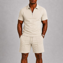 mens-short-sleeve-zip-polo-shirt-shorts-coord-set-formentera