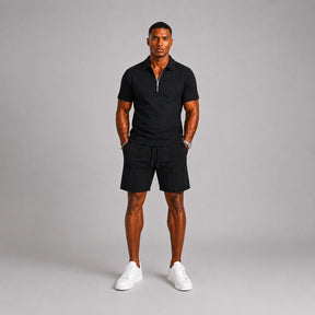 mens-short-sleeve-zip-polo-shirt-shorts-coord-set-formentera