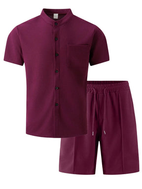 mens-waffle-knit-polyester-shirt-and-shorts-co-ord-set-the-sifnos