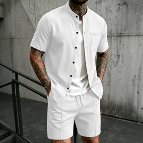 mens-waffle-knit-polyester-shirt-and-shorts-co-ord-set-the-sifnos