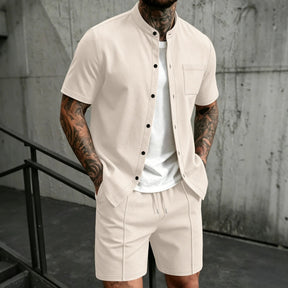 mens-waffle-knit-polyester-shirt-and-shorts-co-ord-set-the-sifnos
