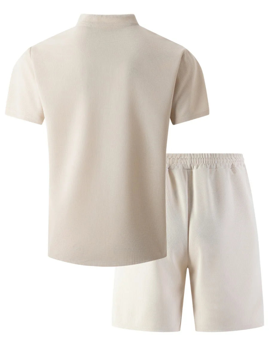 mens-waffle-knit-polyester-shirt-and-shorts-co-ord-set-the-sifnos