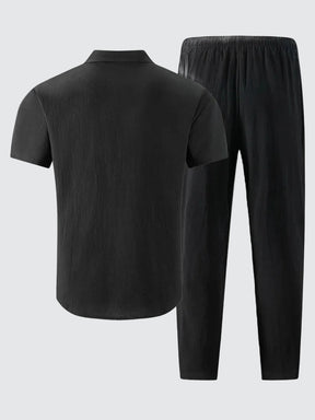 mens-textured-linen-mix-short-sleeve-shirt-trousers-set-the-salcombe