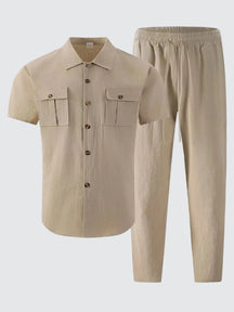 mens-textured-linen-mix-short-sleeve-shirt-trousers-set-the-salcombe