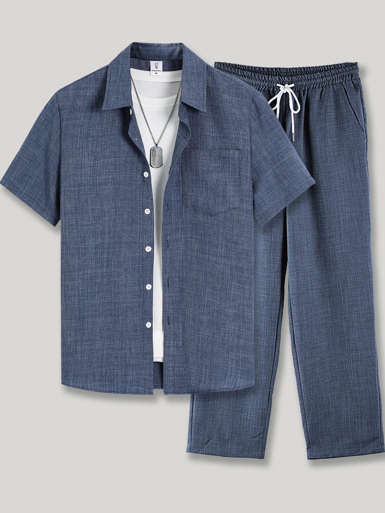 mens-textured-weave-short-sleeve-shirt-trouser-set-the-dartmouth