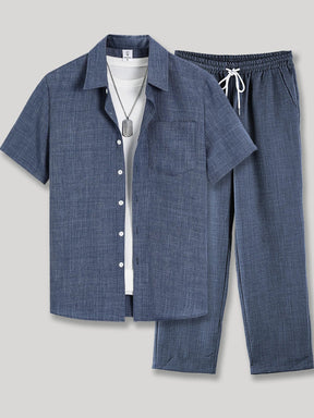 mens-textured-weave-short-sleeve-shirt-trouser-set-the-dartmouth