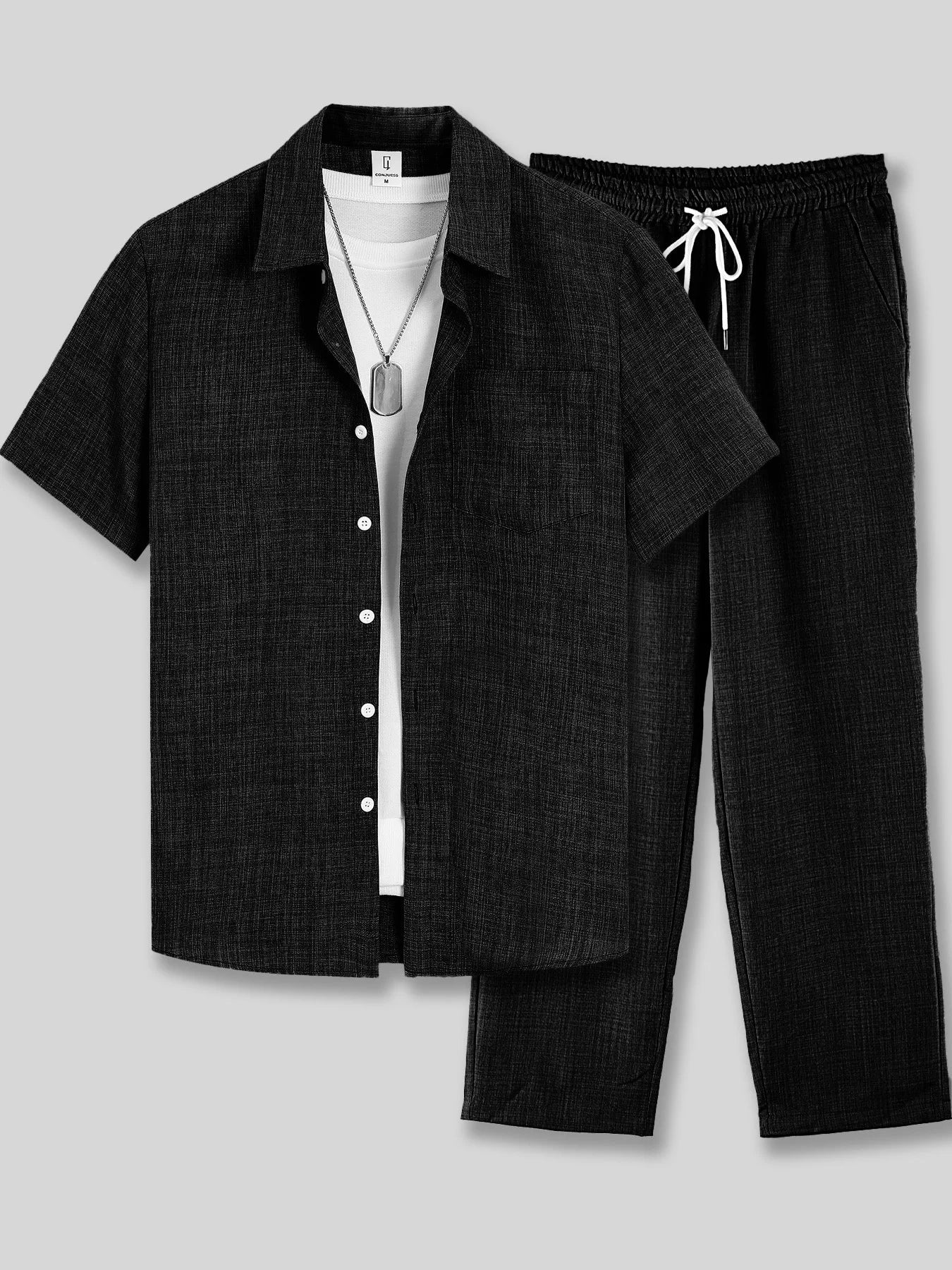mens-textured-weave-short-sleeve-shirt-trouser-set-the-dartmouth