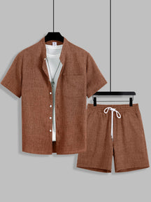 mens-textured-woven-shirt-shorts-set-the-beaulieu