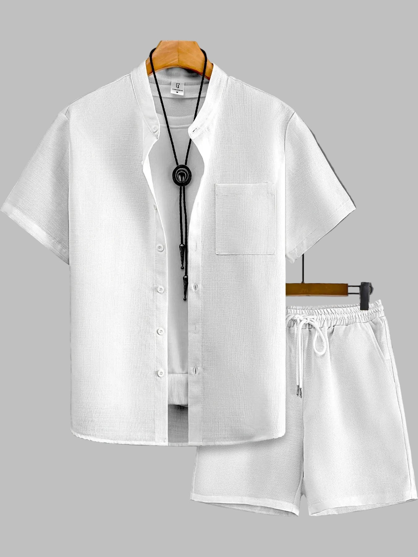 mens-textured-woven-shirt-shorts-set-the-beaulieu