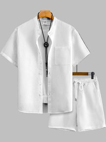 mens-textured-woven-shirt-shorts-set-the-beaulieu