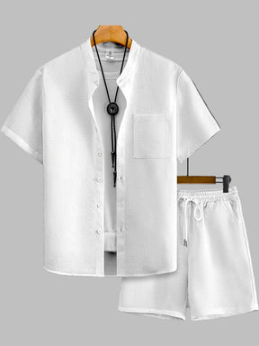 mens-textured-woven-shirt-shorts-set-the-beaulieu