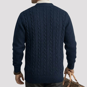 mens-v-neck-cable-knit-cardigan-the-mariner