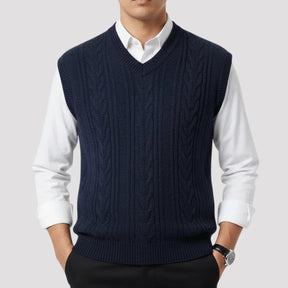 mens-v-neck-cable-knit-jumper-crummock