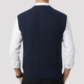 mens-v-neck-cable-knit-jumper-crummock