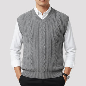 mens-v-neck-cable-knit-jumper-crummock